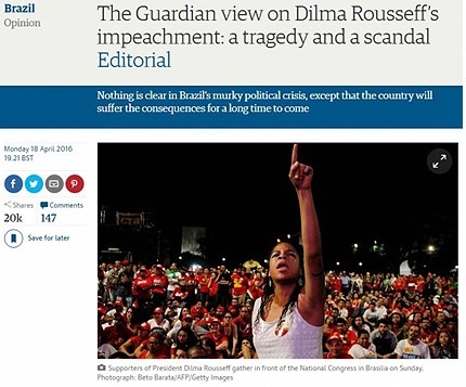 Imagem de Imprensa internacional condena o golpe no Brasil