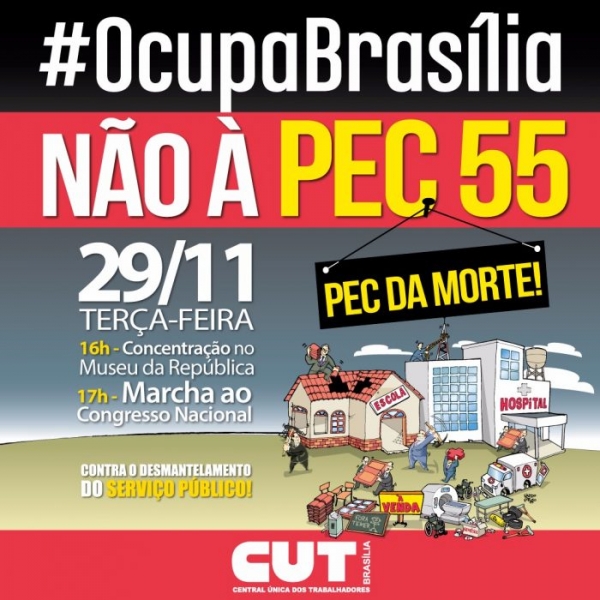 Imagem de #OcupaBrasília: Luta contra PEC 55 será nesta terça (29)
