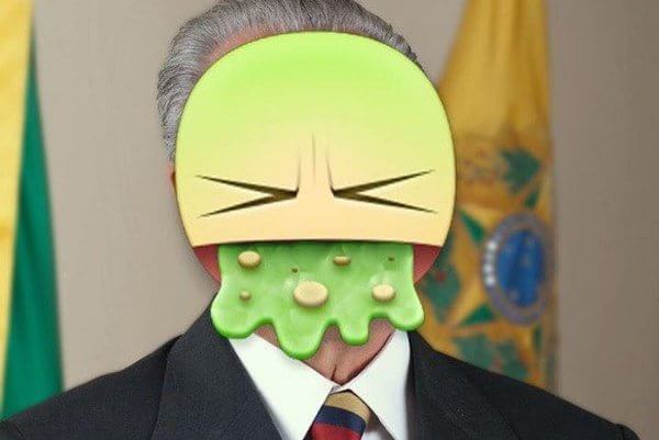 Imagem de “Vomitaço” ganha as redes sociais e denuncia governo golpista 