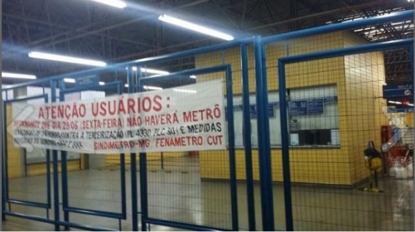 Imagem de Minas Gerais: Metroviários, motoristas e cobradores param BH 