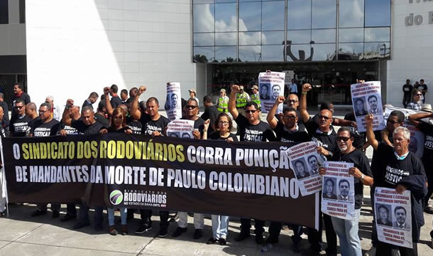 Imagem de Bahia: Rodoviários fazem protesto em frente ao Tribunal de Justiça de Salvador 