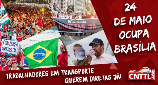 Imagem de Trabalhadores em Transportes da CNTTL/CUT vão à capital federal defender direitos e Diretas Já!