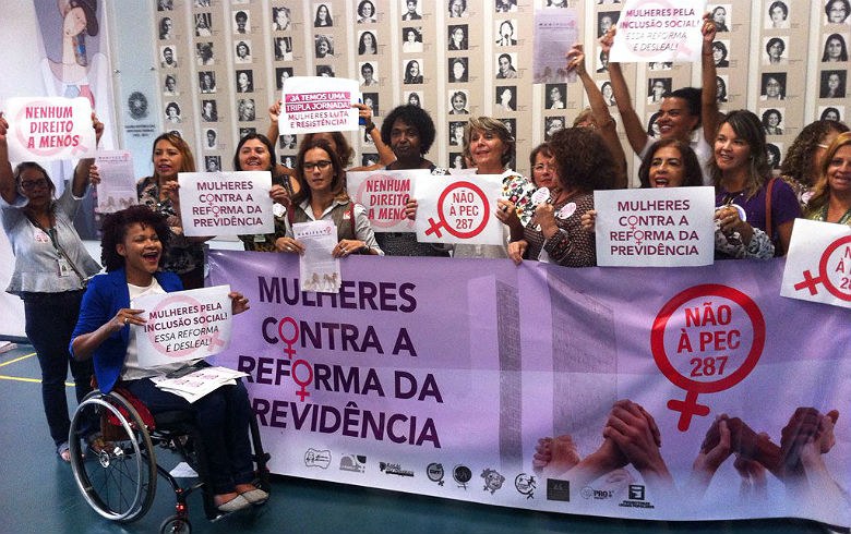 Imagem de Brasília: Mulheres protestam contra a reforma da Previdência