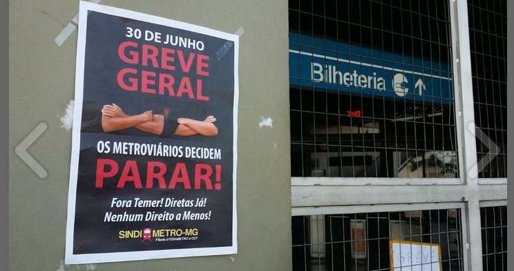 Imagem de #GrevePorDireitos: Metroviários em Minas Gerais cruzam os braços por 24 horas 