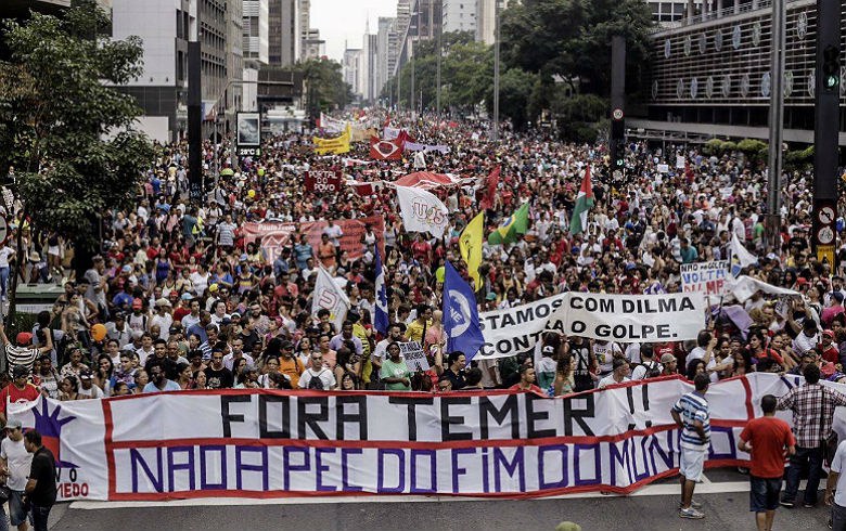 Imagem de SP: Contra governo Temer, 40 mil vão à Paulista