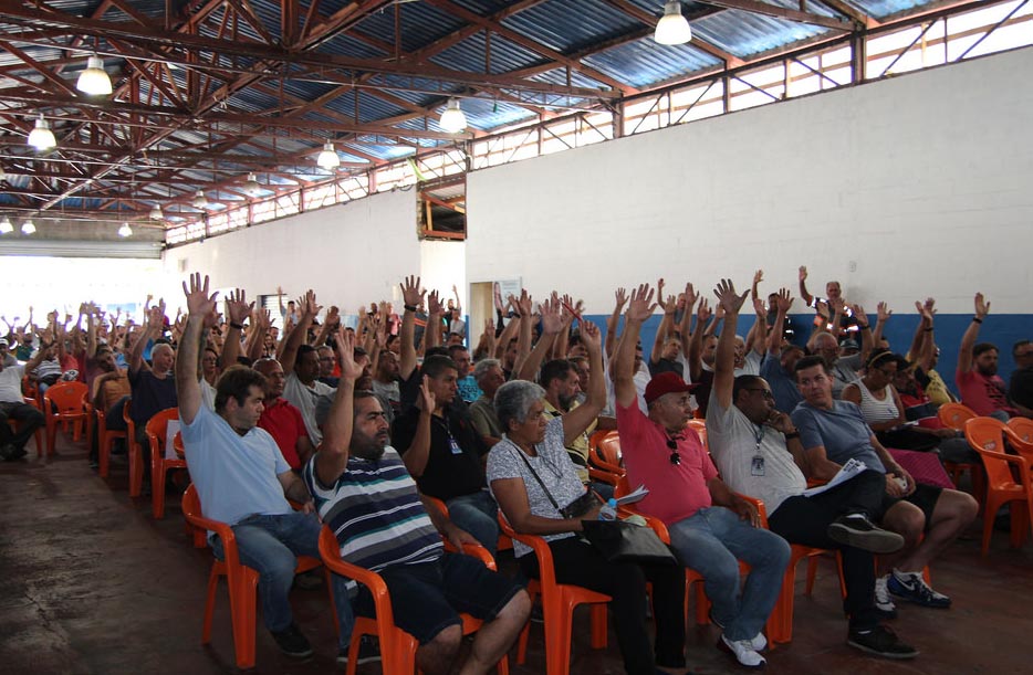 Imagem de SP: Agentes de trânsito comparecem em peso em assembleia e aprovam pauta de reivindicações da Campanha Salarial 2018 