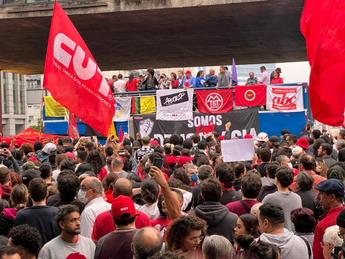 Imagem de Contra o terrorismo bolsonarista, manifestantes foram às ruas nesta segunda