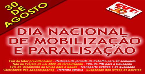 Imagem de Confira a lista das mobilizações da CUT em cada Estado