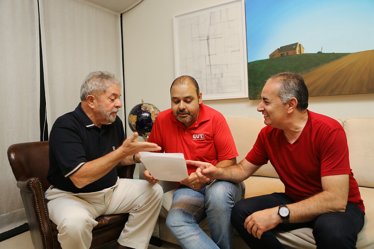Imagem de Dirigentes da CUT se reúnem com Lula 