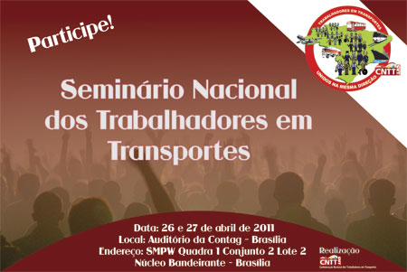 Imagem de Começa nesta terça Seminário Nacional dos Trabalhadores em Transportes da CUT 