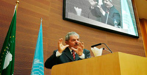 Imagem de SP: Lula e ganhadora do Nobel da Paz falam sobre o combate à fome 