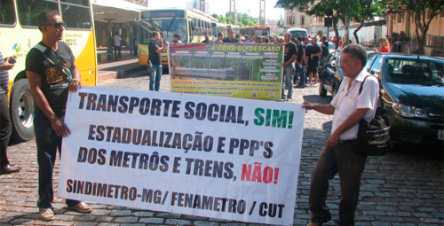 Imagem de Belo Horizonte: Metroviários protestam contra privatização