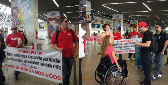 Imagem de DF: Aeroviários protestam contra assédio moral no JK