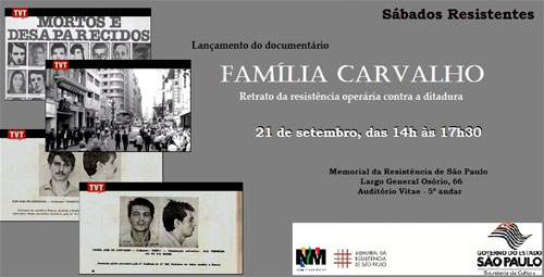 Imagem de Memorial da Resistência exibirá documentário sobre família que enfrentou a ditadura militar