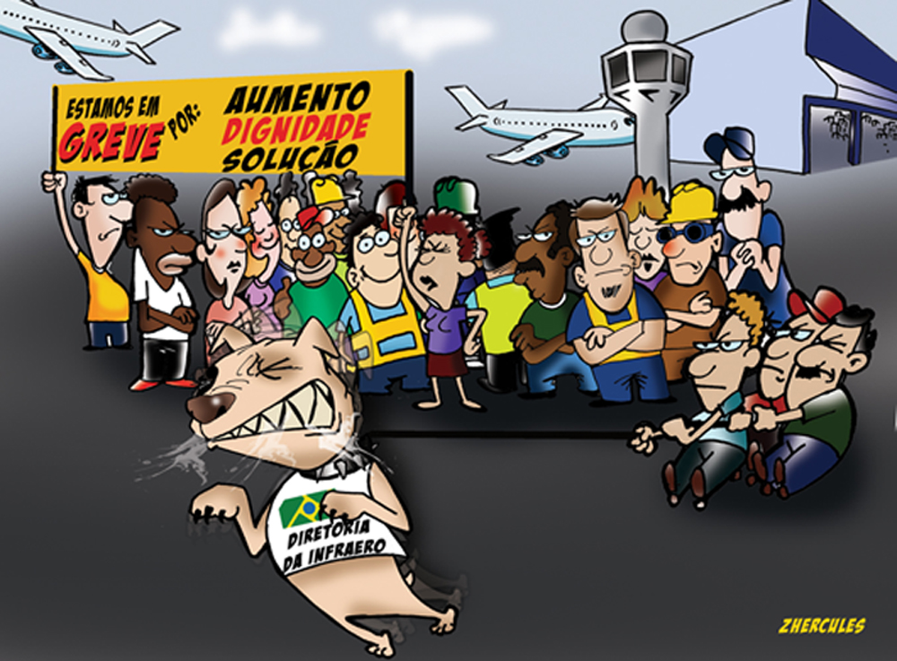 Imagem de Confira no Portal da CNTT/CUT a charge do companheiro Hércules do SINA