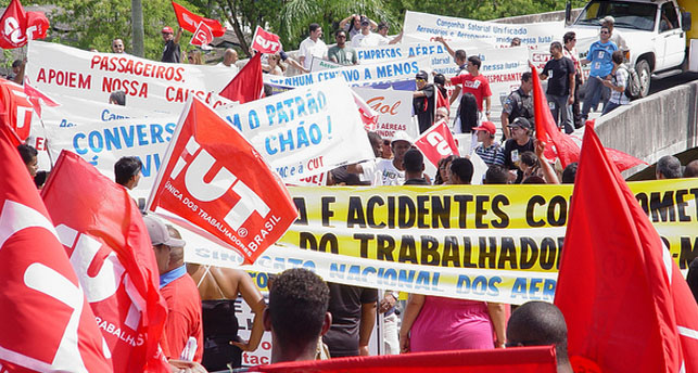 Imagem de Campanha Salarial: Aeronautas e aeroviários realizam grande ato no Rio de Janeiro