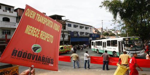 Imagem de Bahia: Rodoviários protestam em defesa da redução da jornada de trabalho