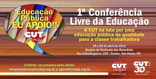 Imagem de 1ª Conferência Livre de Educação da CUT/SP começa nesta sexta