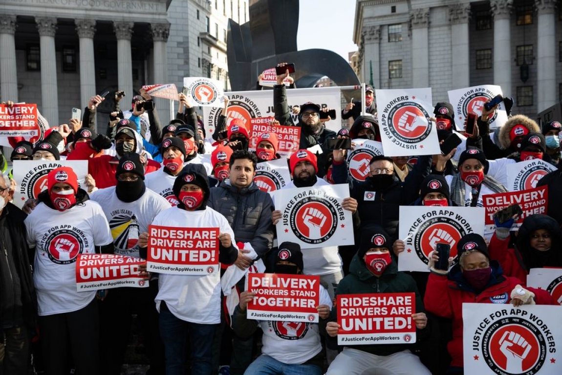 Imagem de Motoristas da Uber, Lyft e entregadores da DoorDash fazem greve nos EUA
