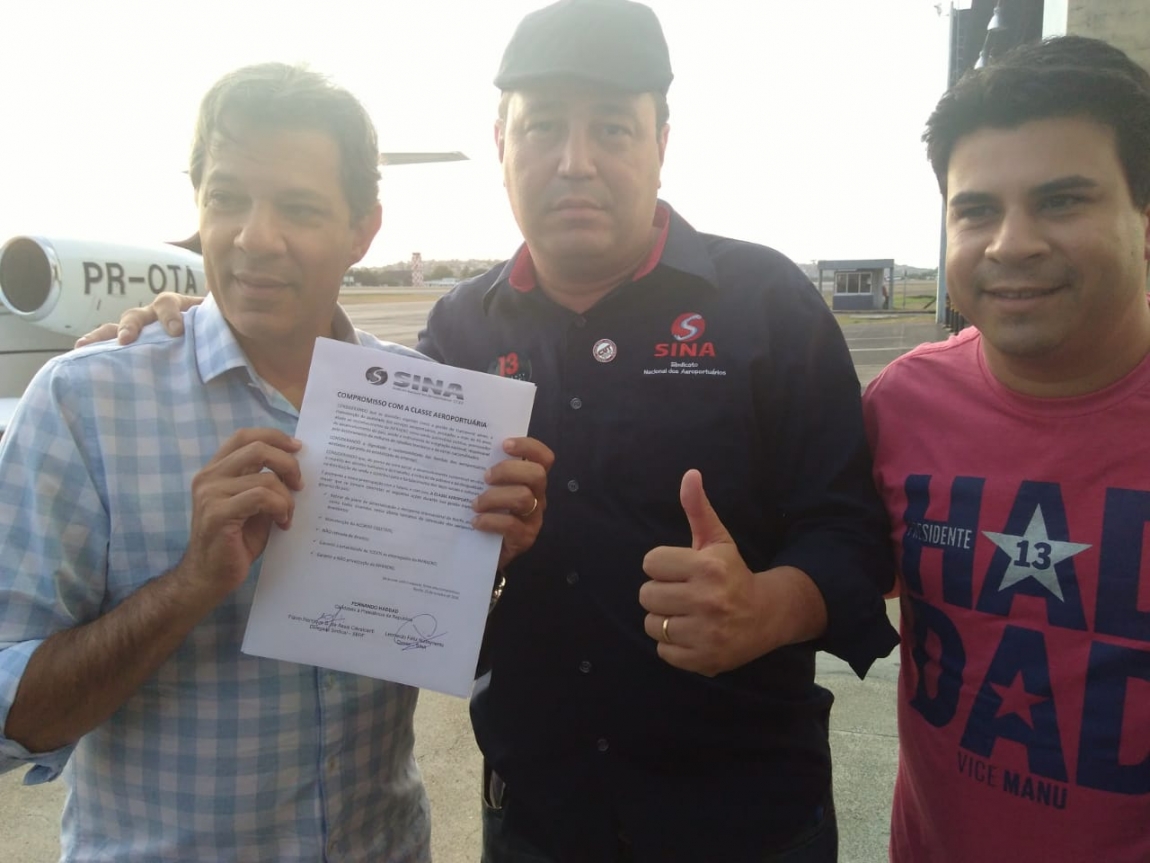 Imagem de Haddad assume compromisso com aeroportuários para manter a Infraero pública, garantir os direitos e estabilidade dos trabalhadores 