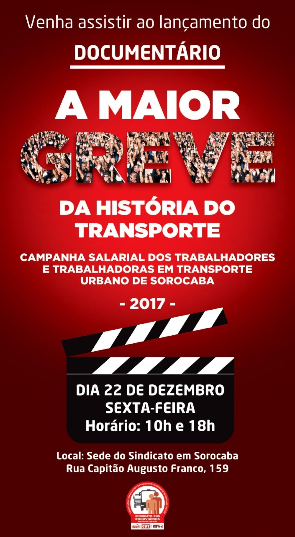 Imagem de Sorocaba: Sindicato dos Rodoviários lança documentário sobre maior greve da história nesta sexta (22) 