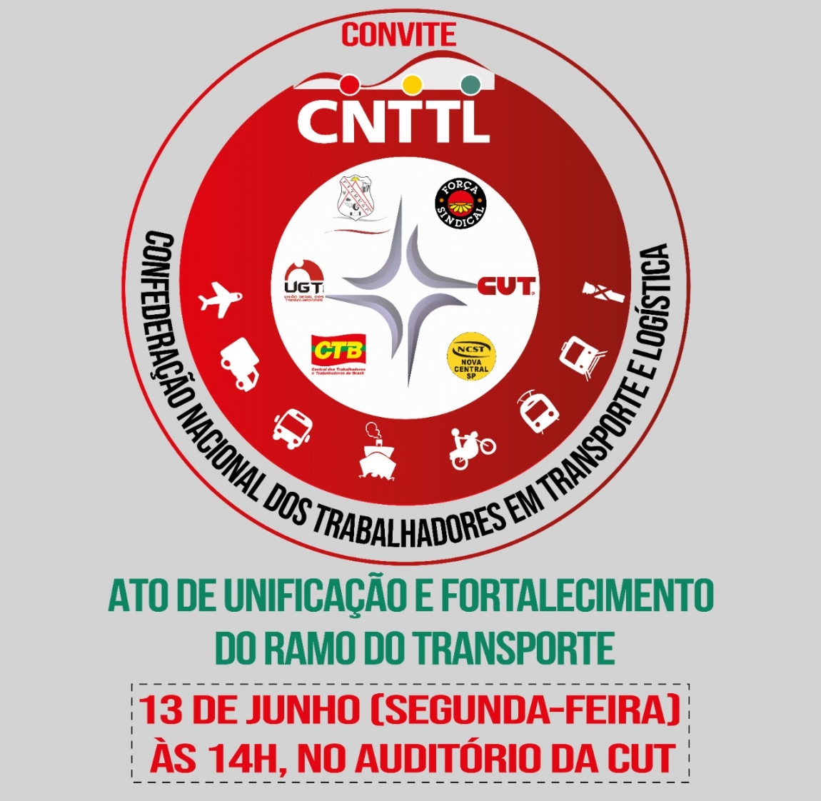 Imagem de CNTTL e Federação dos Rodoviários de São Paulo realizarão ato de unificação no dia 13 