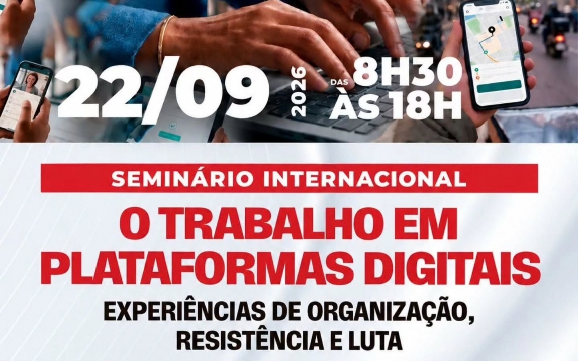 Imagem de Seminário da CUT debaterá impactos e organização dos trabalhadores por aplicativos