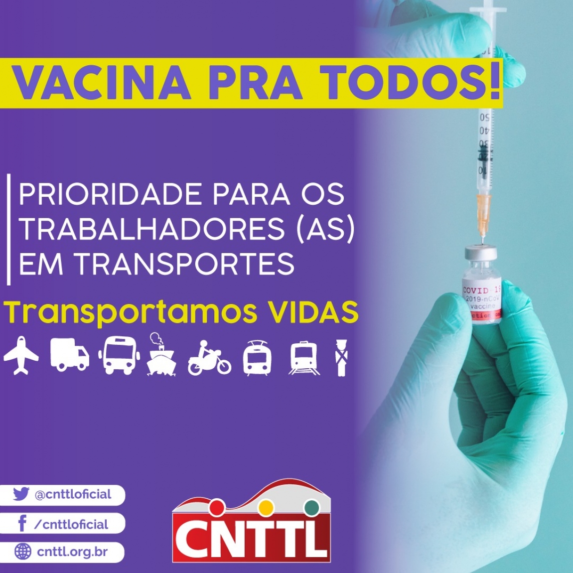 Imagem de CNTTL apoia manifesto da OAB-SP em defesa da Vacinação para todos Já
