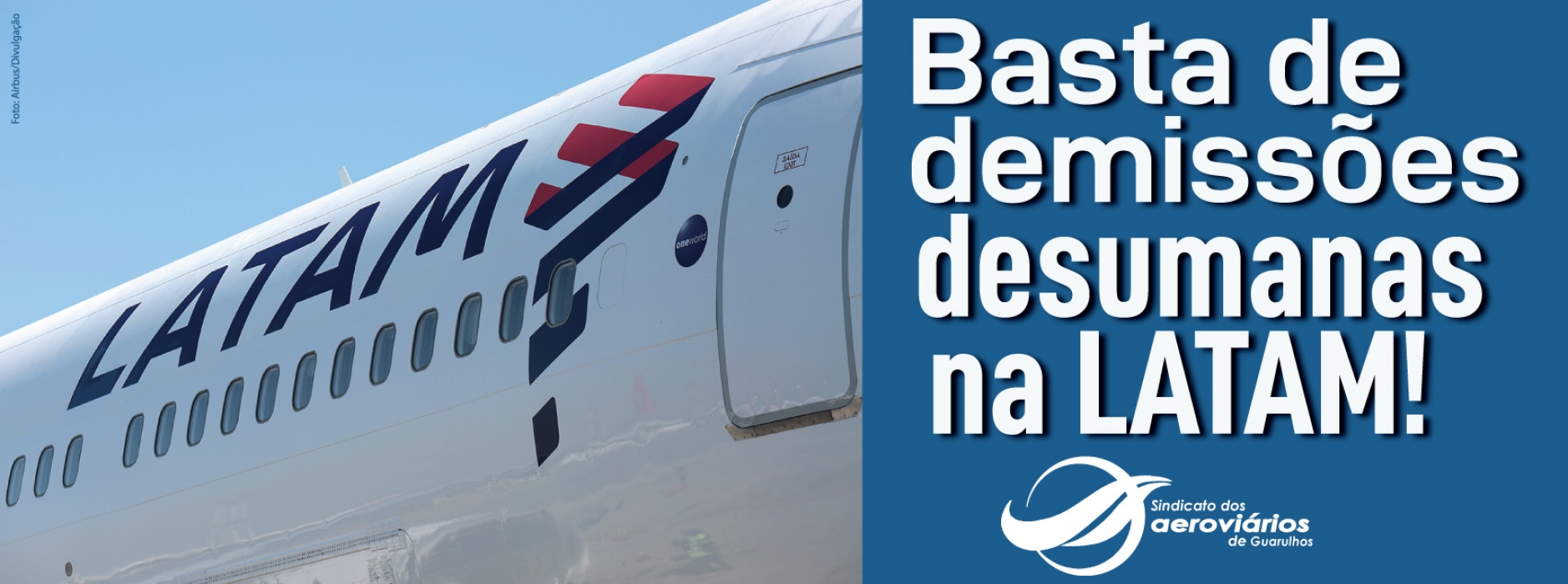 Imagem de Guarulhos: Aeroviários protocolam denúncia ao MPT por conta das demissões na LATAM e cobram reunião em caráter de urgência com a empresa