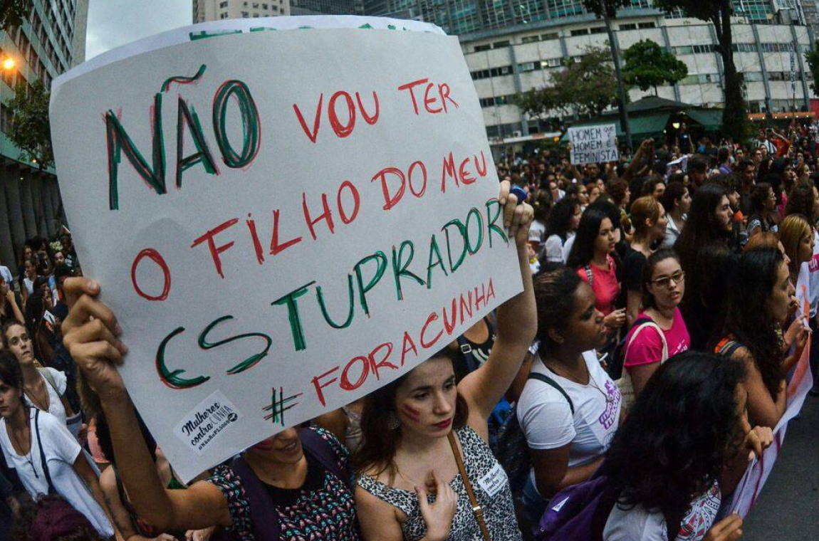Imagem de SP: Mulheres cutistas fazem ato contra Projeto de Cunha 