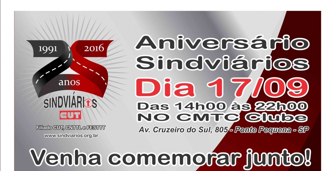 Imagem de SP: Sindviários comemora 25 anos com grande festa para a categoria