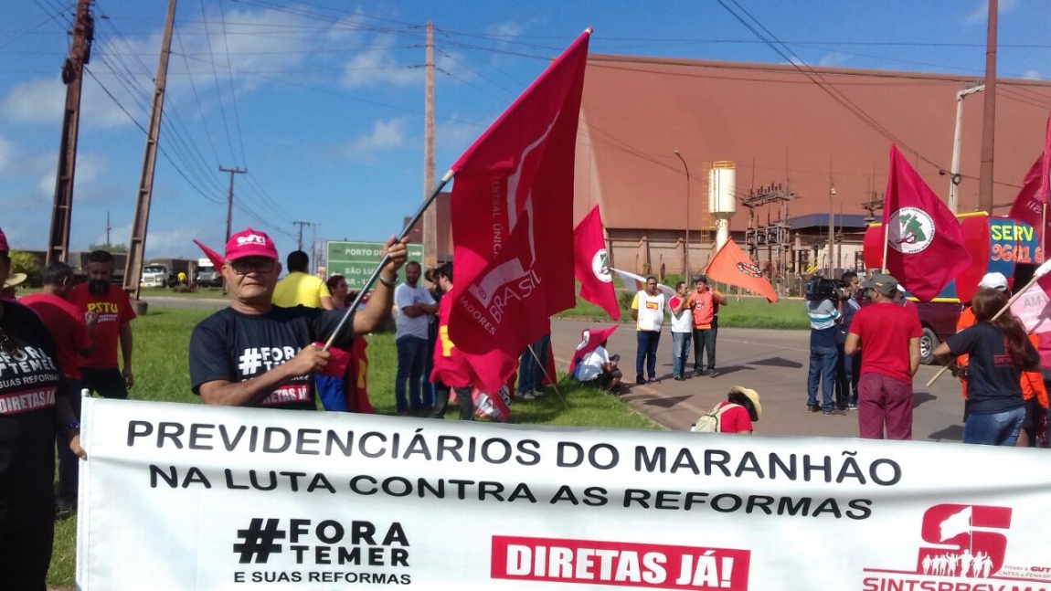 Imagem de #GrevePorDireitos: Portuários no Maranhão  participam de manifestação no Porto de Itaqui