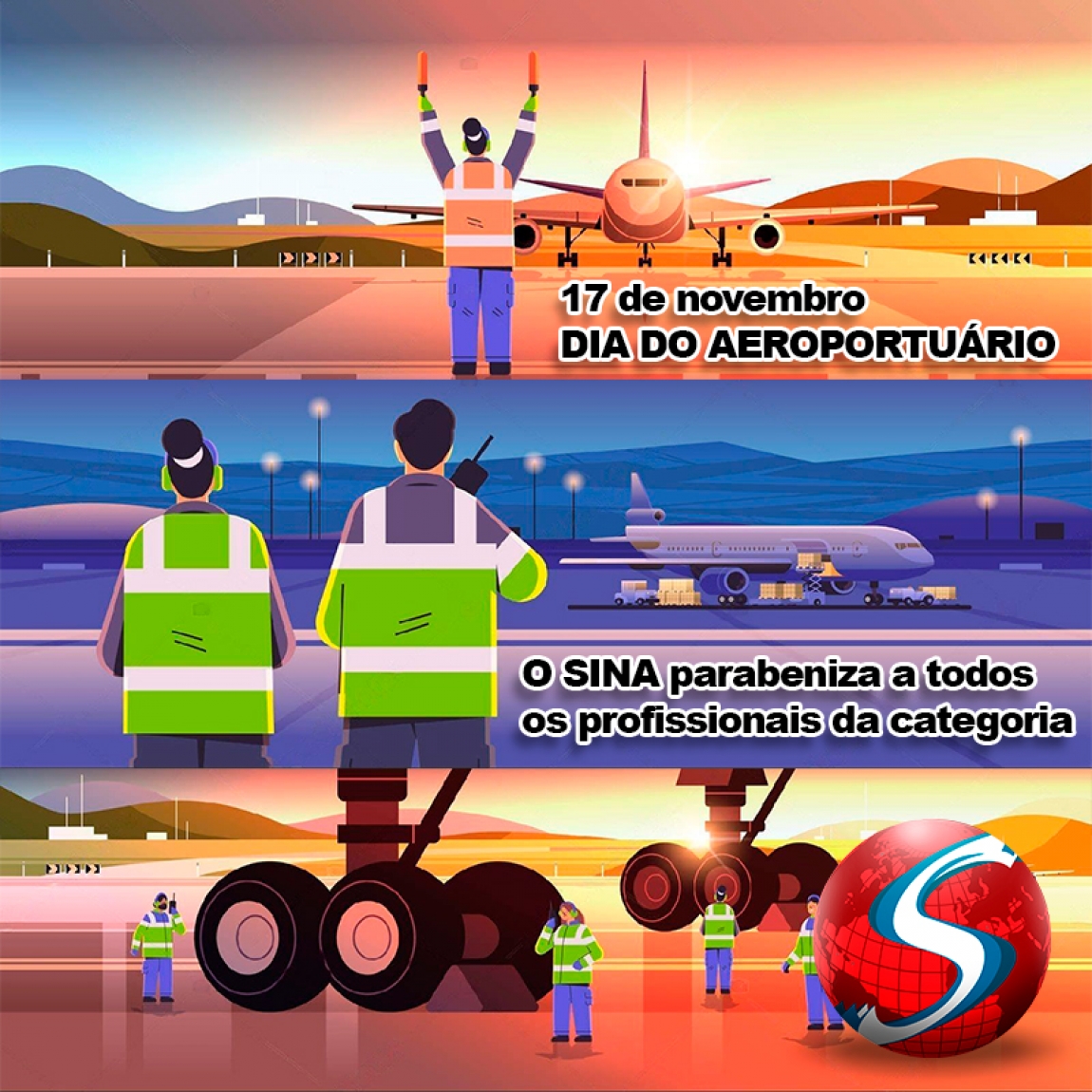 Imagem de CNTTL parabeniza 34 anos de fundação do Sindicato Nacional dos Aeroportuários 