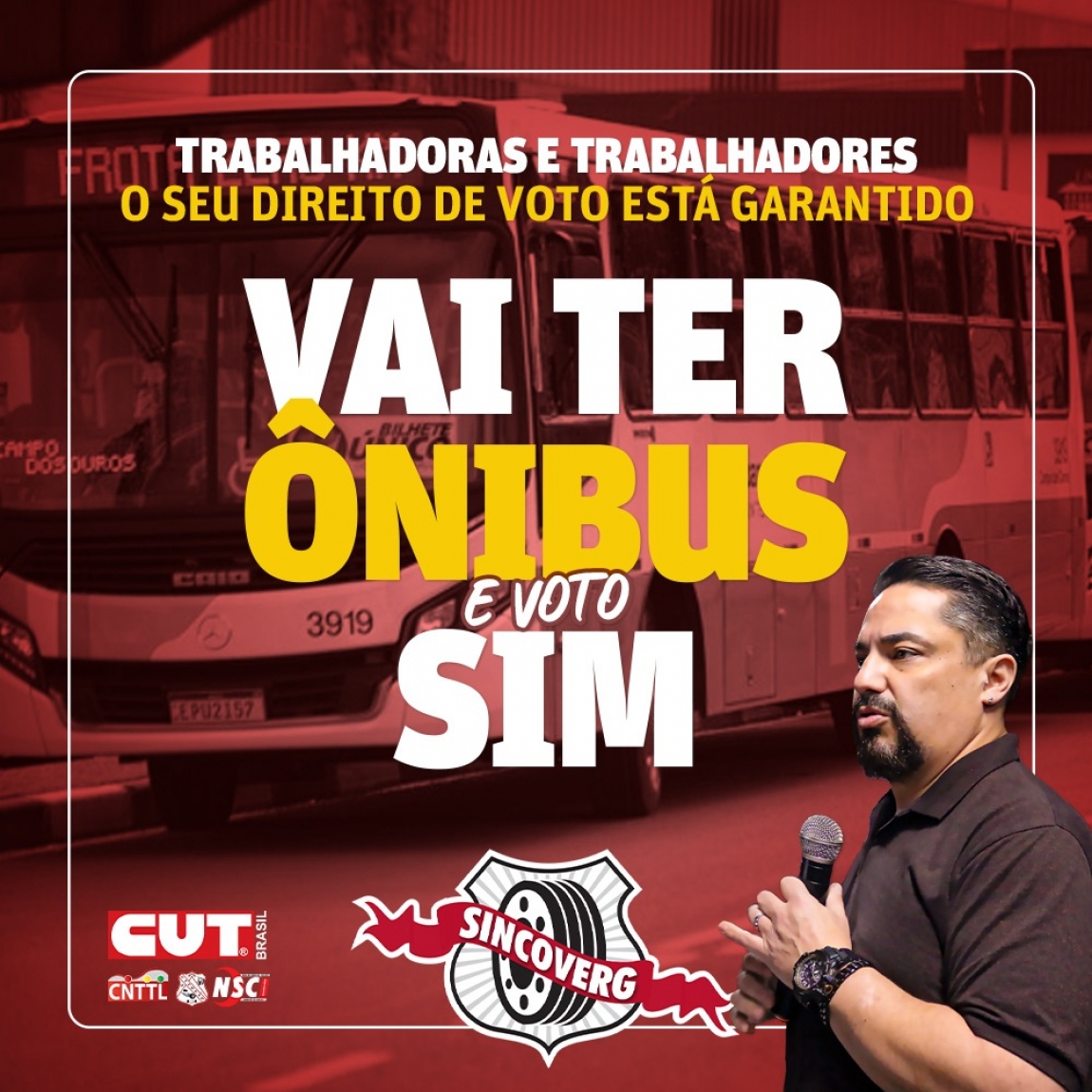 Imagem de CNTTL apoia campanha “Vai ter ônibus Sim” do Sindicato dos Condutores de Guarulhos