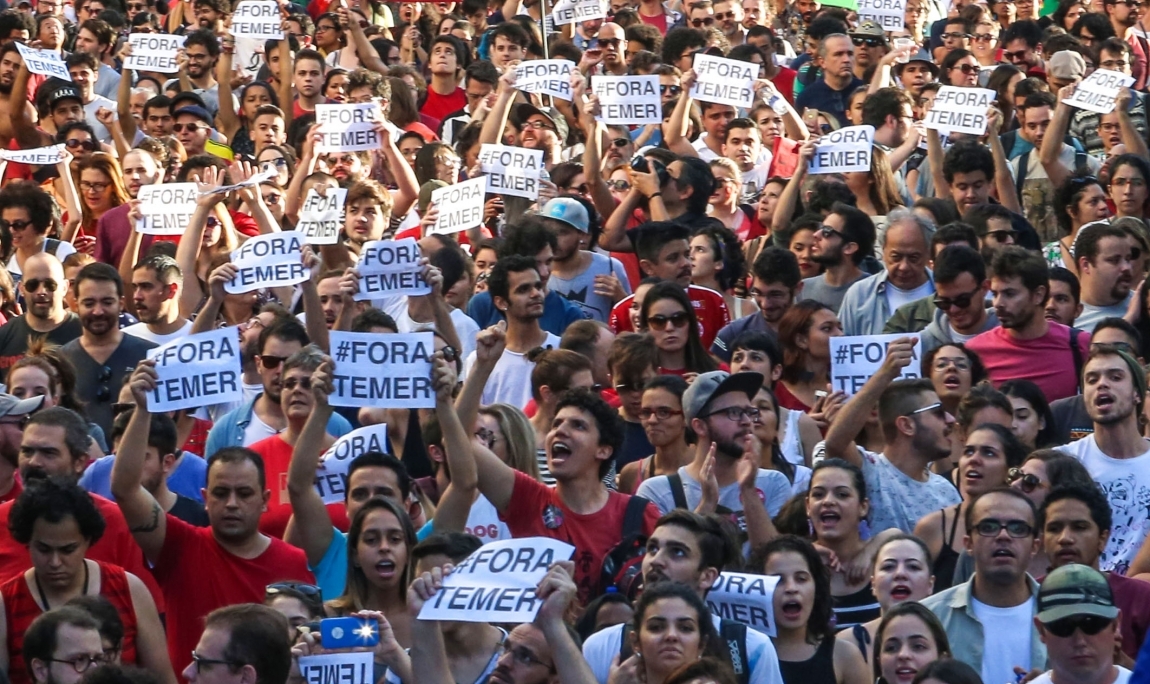 Imagem de #ForaTemer acontece em todo o Brasil neste domingo (31)
