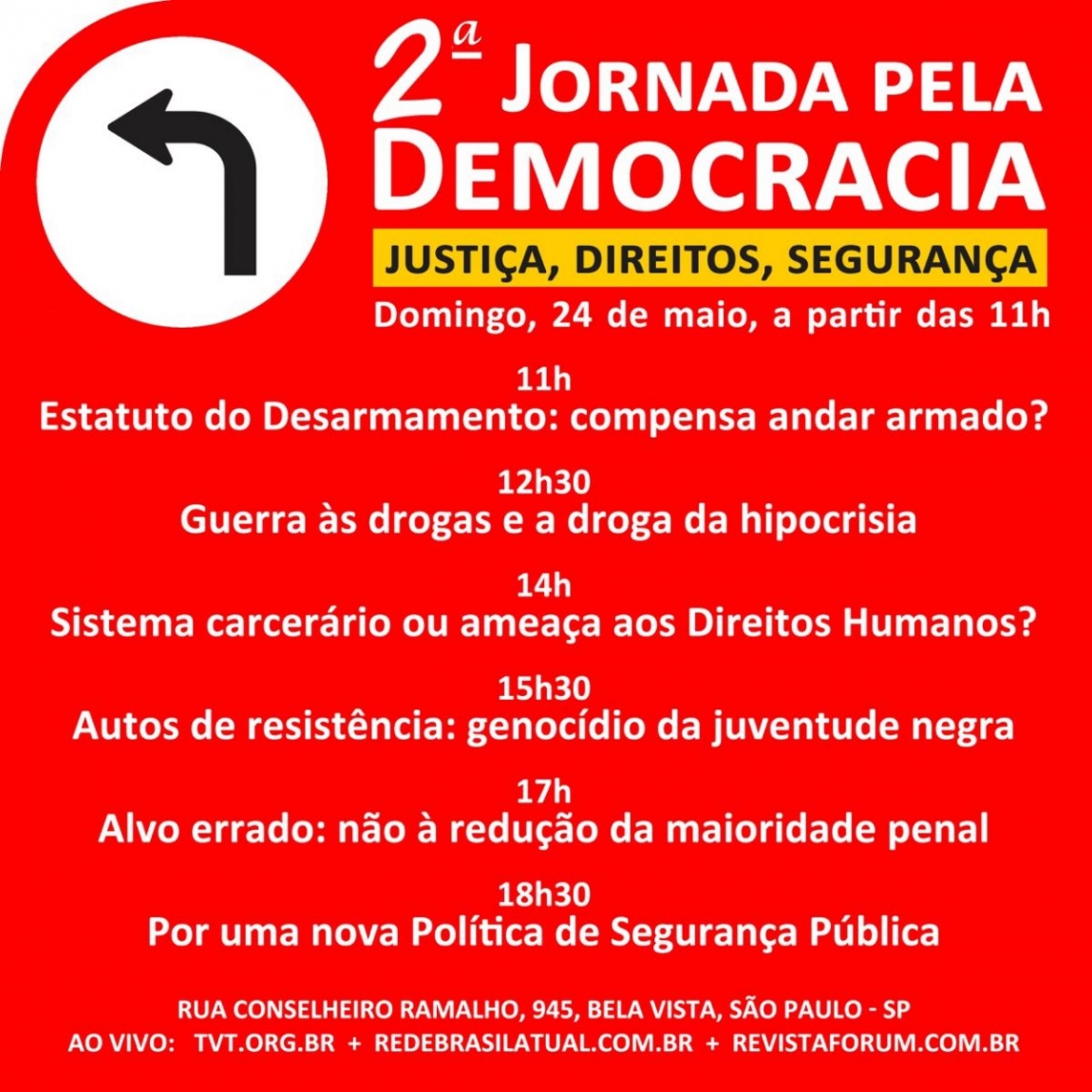 Imagem de SP: 2ª Jornada pela Democracia acontece neste domingo (24)