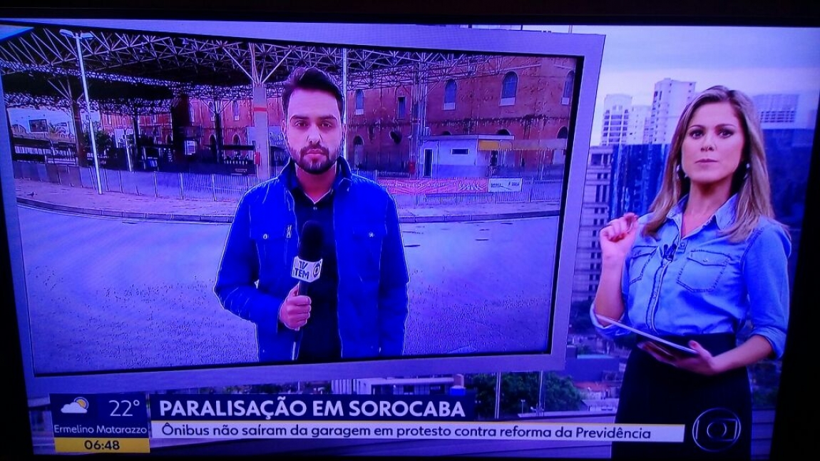 Imagem de #QueroMeAposentar Globo noticia protesto em defesa da Aposentadoria dos Rodoviários de Sorocaba 