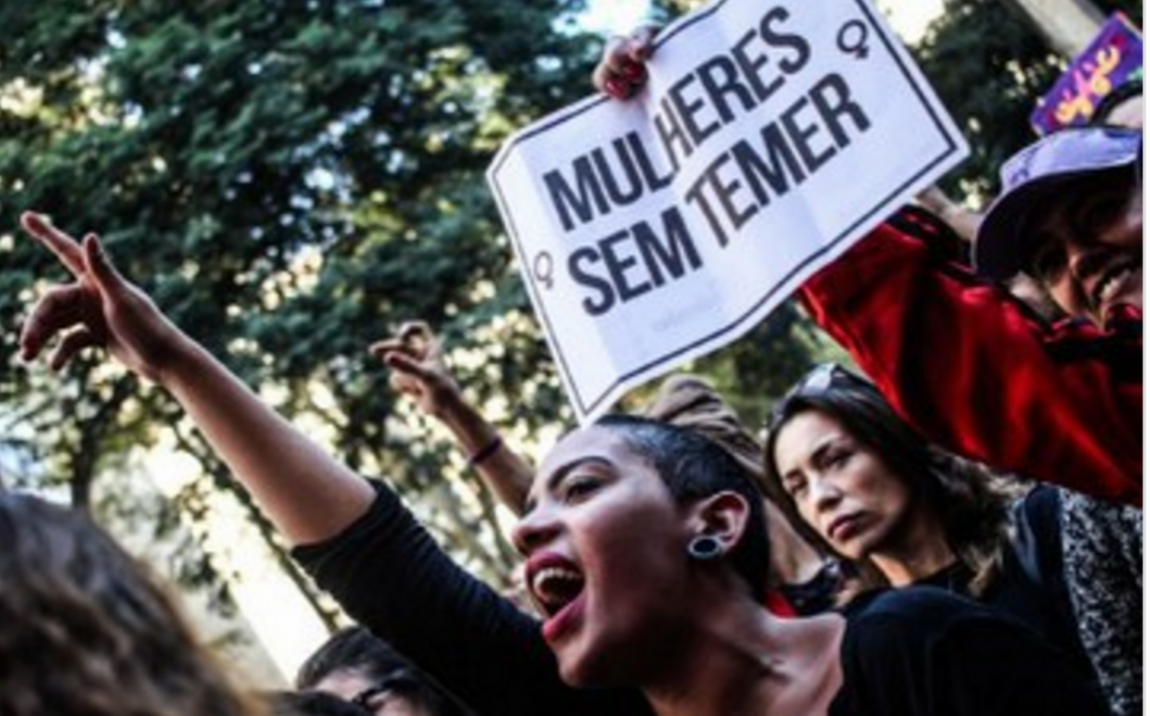 Imagem de SP: Mulheres mobilizadas pedem a saída de Temer e eleições diretas